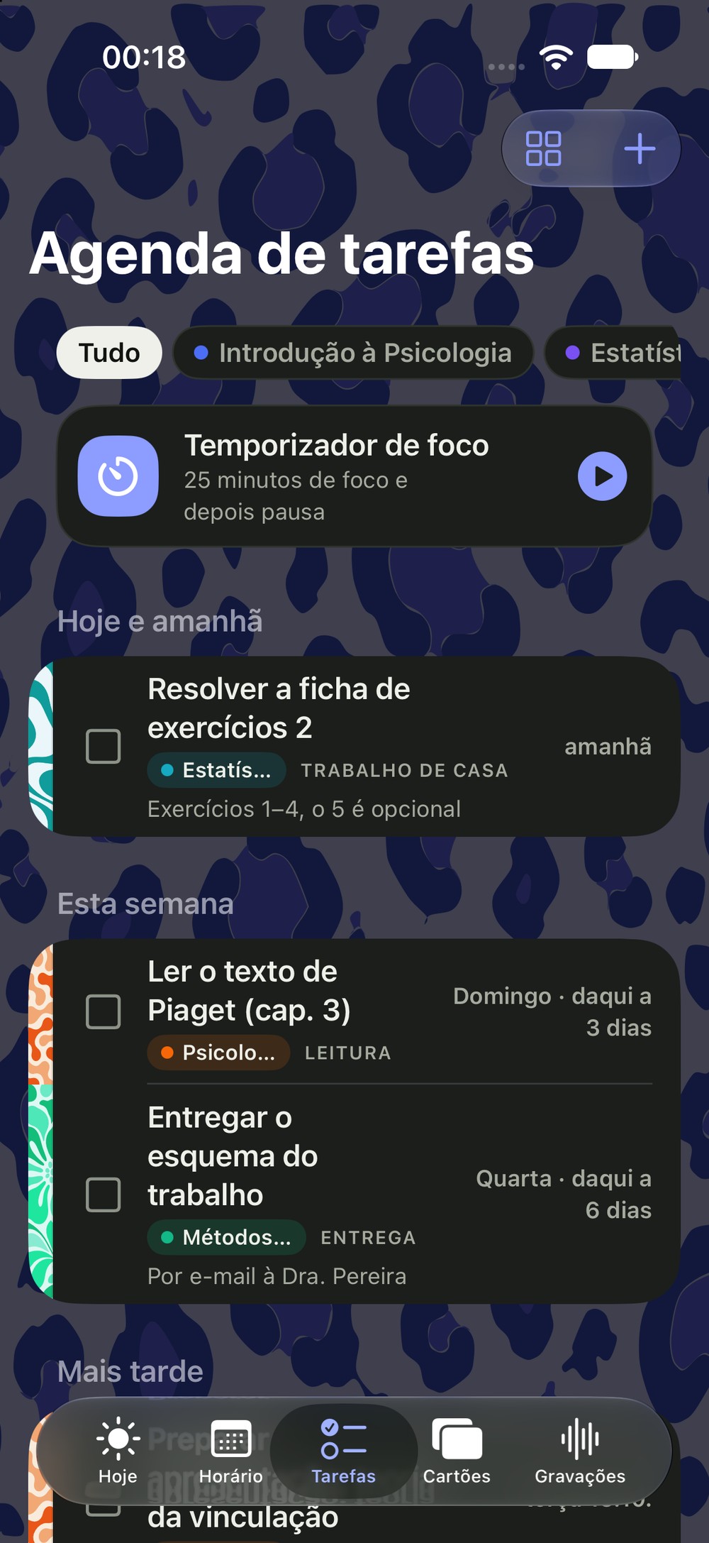 Trabalhos ordenados por prazo